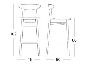 TEO - High beech stool with integrated cushion by Vincent Sheppard - view 3
